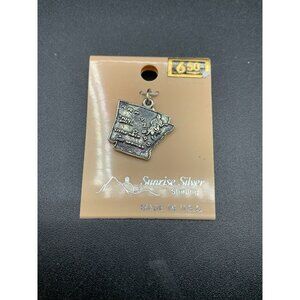 Arkansas State Charm Sterling Silver Arkansas Map Pendant Vintage